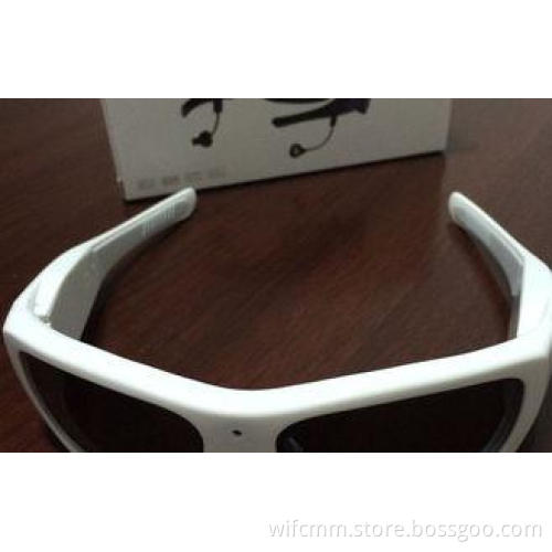 Large Frame 5MP Mini DVR Camera Glasses With Headphones / V